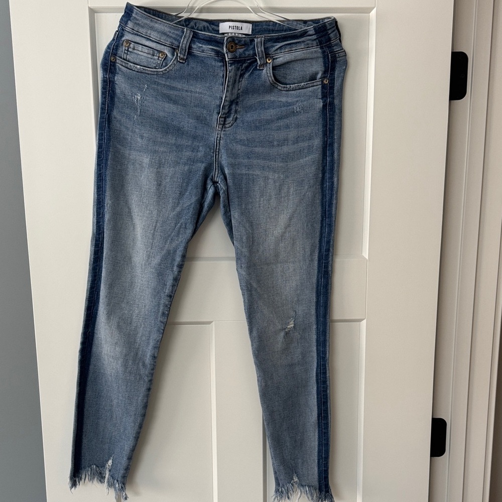 Pistola Women's Cropped Blue Jeans